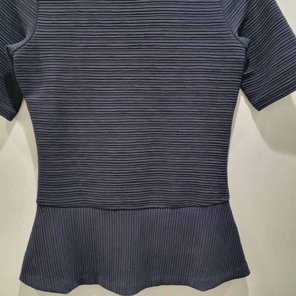 RW&Co Navy Ribbed Top Sz XS - Picture 2 of 5
